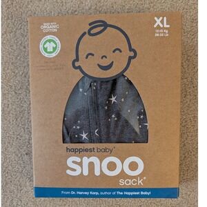 SNOO NEW Happiest Baby Sack Baby Swaddle GOTS Organic Cotton Gray- XL